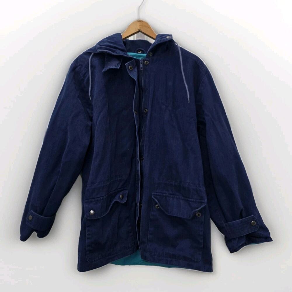 Vintage Merona Sport Jacket Size S Blue Chore Farm Coat Heritage Classic Utility